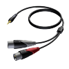 PROCAB CLA712/1.5 3.5 mm Jack male stereo - 2 x XLR male 1,5 meter